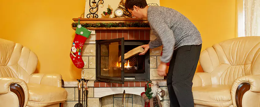 Rusted Metal Fireplace Restoration in Wadsworth, Ohio